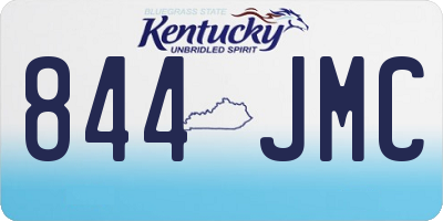 KY license plate 844JMC
