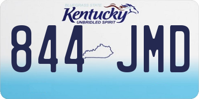 KY license plate 844JMD