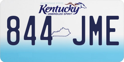KY license plate 844JME