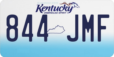 KY license plate 844JMF