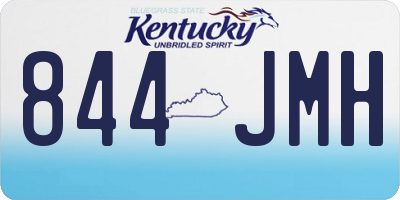 KY license plate 844JMH