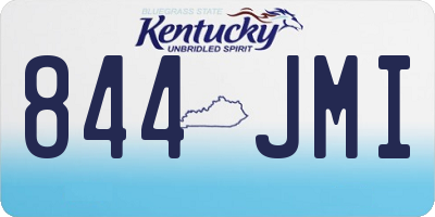 KY license plate 844JMI