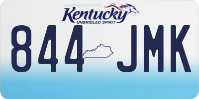 KY license plate 844JMK