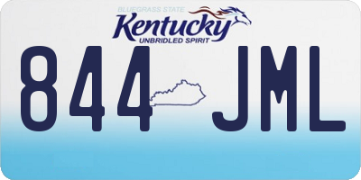 KY license plate 844JML
