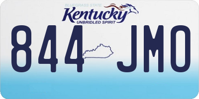 KY license plate 844JMO