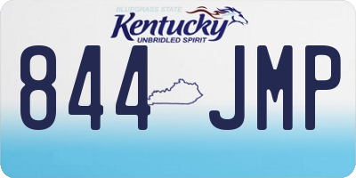 KY license plate 844JMP