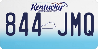 KY license plate 844JMQ