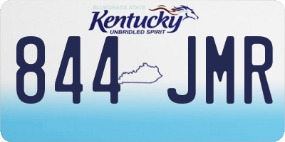 KY license plate 844JMR