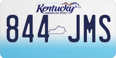KY license plate 844JMS