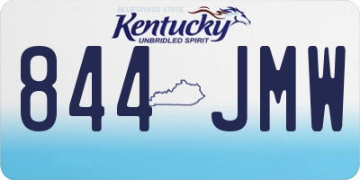 KY license plate 844JMW