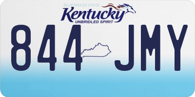 KY license plate 844JMY