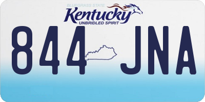KY license plate 844JNA