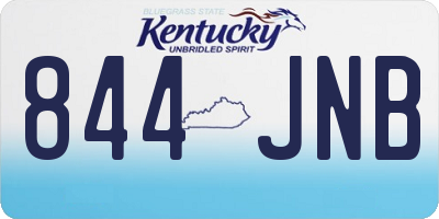 KY license plate 844JNB