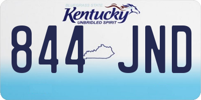 KY license plate 844JND