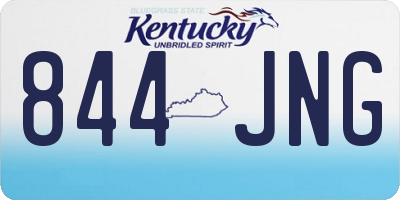 KY license plate 844JNG