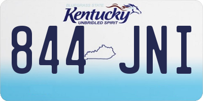 KY license plate 844JNI