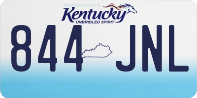KY license plate 844JNL