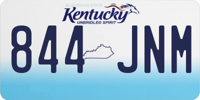KY license plate 844JNM