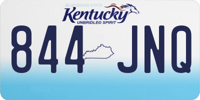 KY license plate 844JNQ