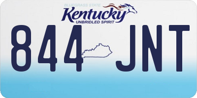 KY license plate 844JNT