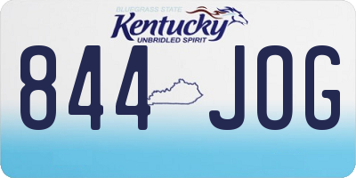 KY license plate 844JOG