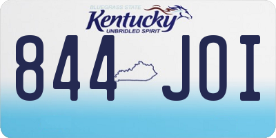 KY license plate 844JOI