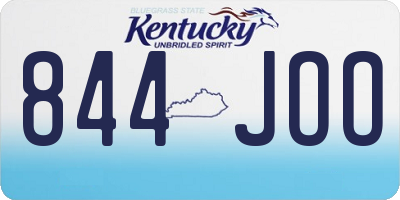 KY license plate 844JOO