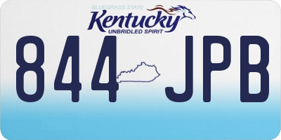 KY license plate 844JPB