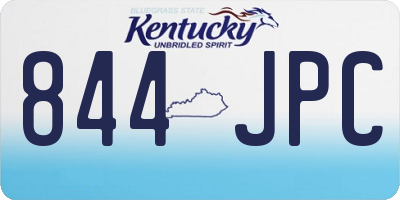 KY license plate 844JPC