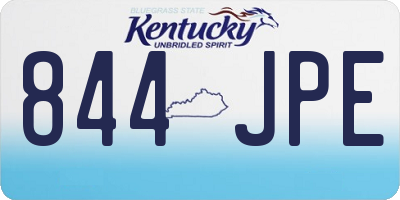 KY license plate 844JPE