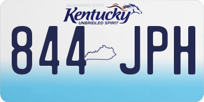 KY license plate 844JPH