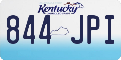 KY license plate 844JPI