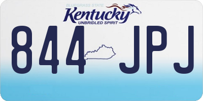 KY license plate 844JPJ