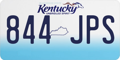 KY license plate 844JPS