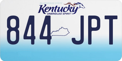 KY license plate 844JPT