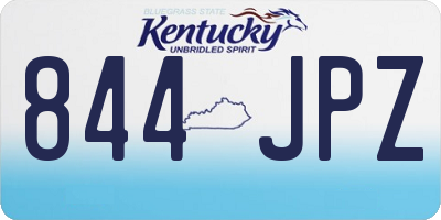 KY license plate 844JPZ
