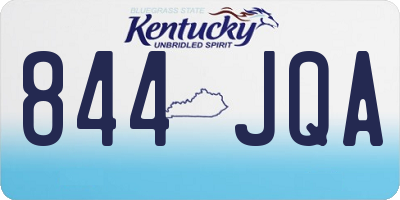 KY license plate 844JQA