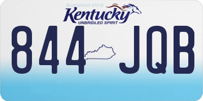 KY license plate 844JQB
