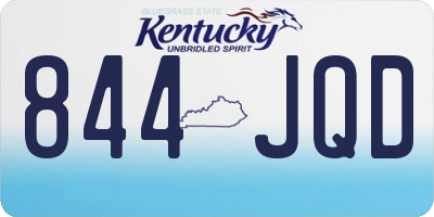 KY license plate 844JQD