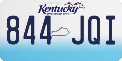 KY license plate 844JQI