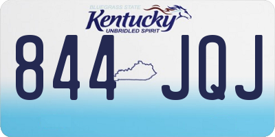 KY license plate 844JQJ