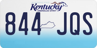 KY license plate 844JQS