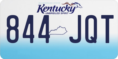 KY license plate 844JQT