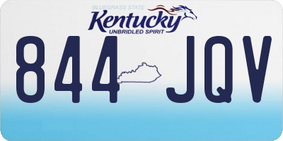 KY license plate 844JQV