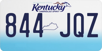 KY license plate 844JQZ