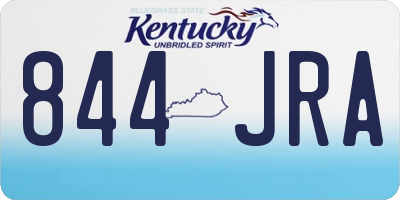 KY license plate 844JRA