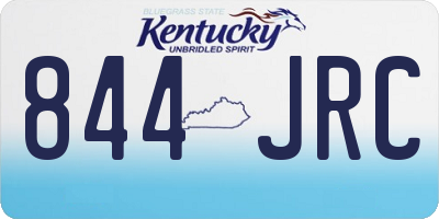 KY license plate 844JRC