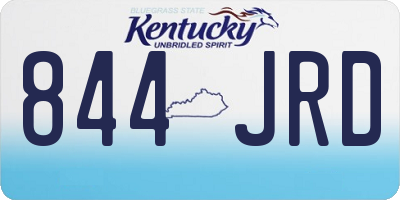 KY license plate 844JRD