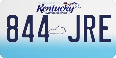 KY license plate 844JRE