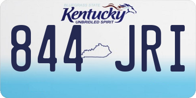 KY license plate 844JRI